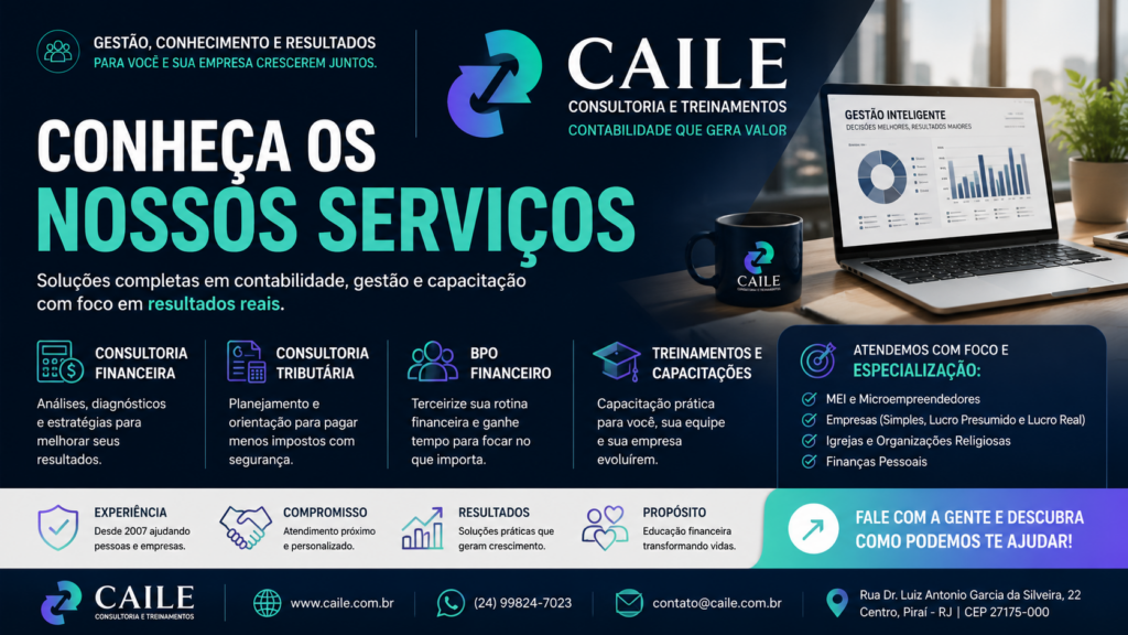 serviços da Caile consiltoria e treinamentos
