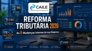 A Reforma Tributária 2026 mostrando os impactos no IBS, CBS, Split Payment e sistemas ERP.